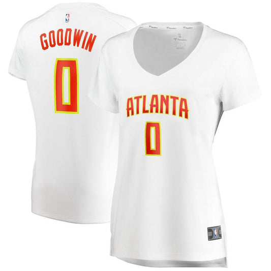 Atlanta Hawks Brandon Goodwin Fanatics Branded Replica Fast Break Player Association Jersey Womens - White | Ireland M7873O7