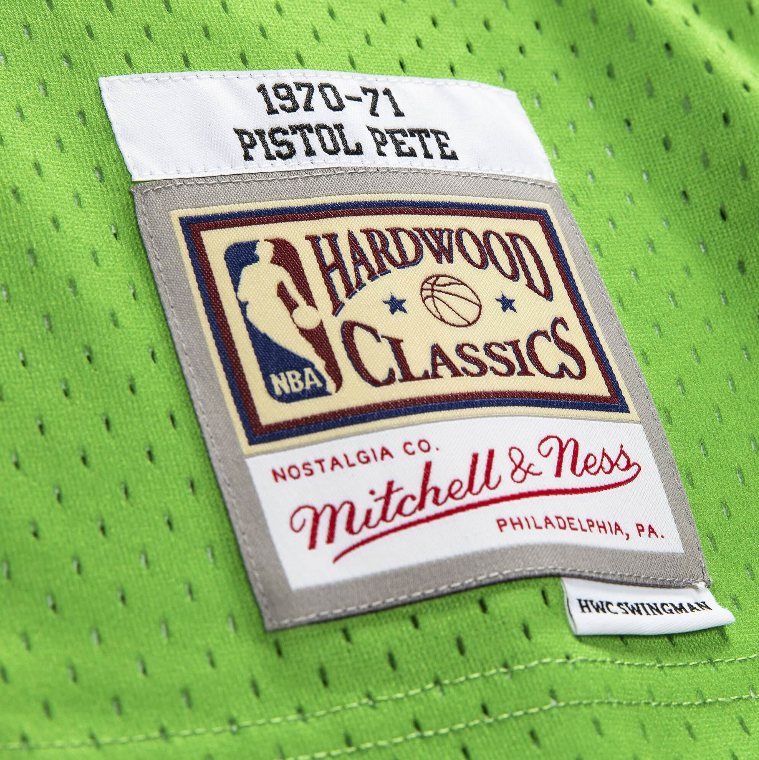Men's Atlanta Hawks Green "Pistol" Pete Maravich Mitchell & Ness 1970-71 Hardwood Classics Swingman Jersey